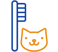 icon - toothbrush and cat face